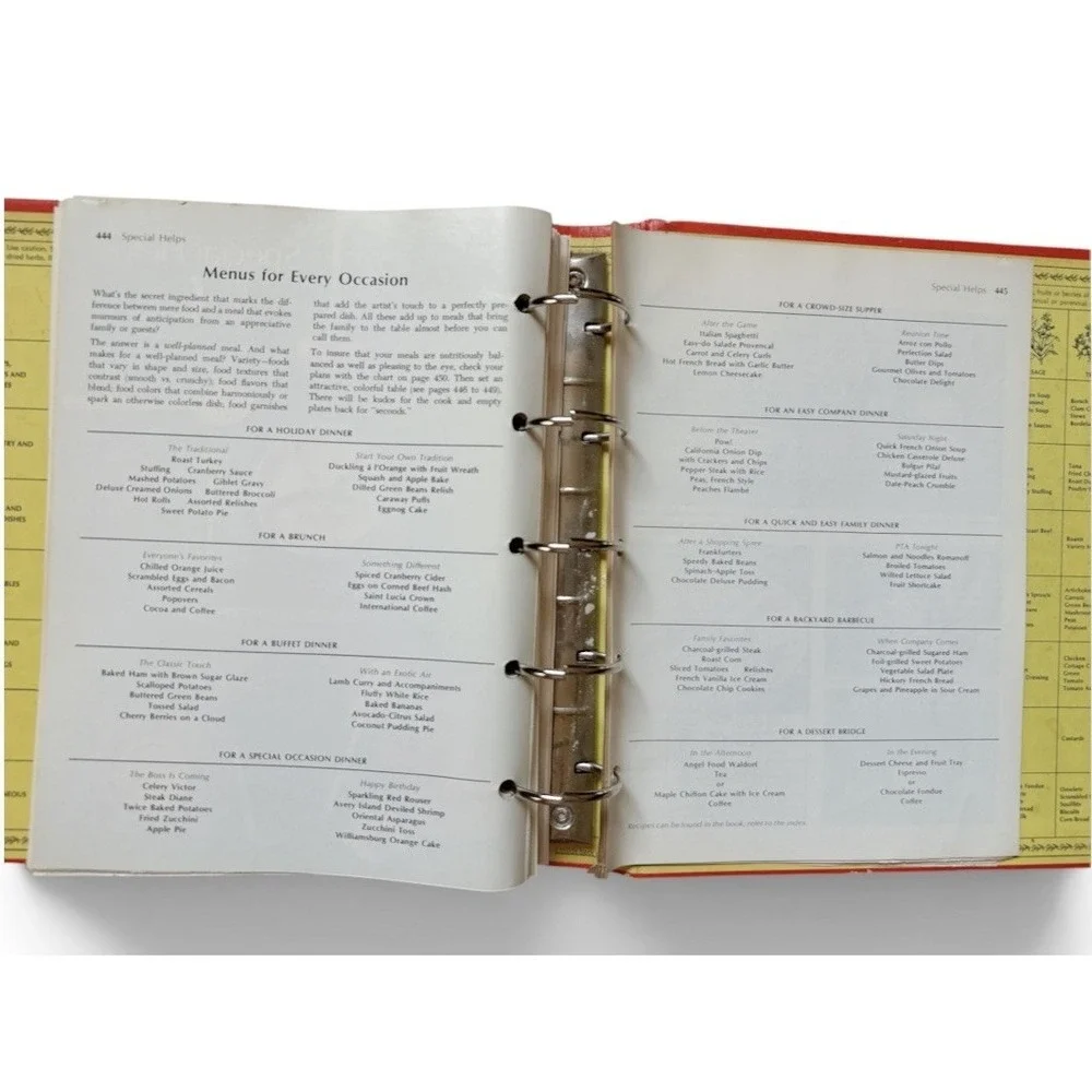 Vintage Betty Crocker's Cookbook Red 5 Ring Binder Hardcover Grannycore Golden